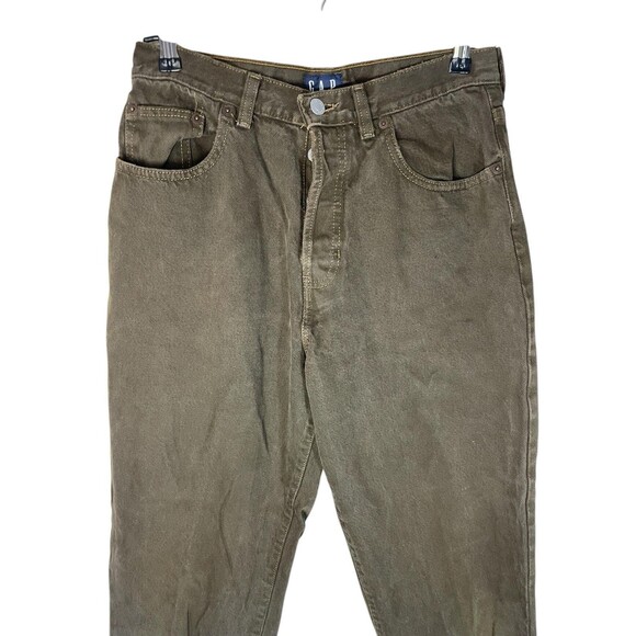 VINTAGE‎ Gap Jeans Womens 10 Green Mom High Rise Western Classic Fit USA 90s - Picture 3 of 13